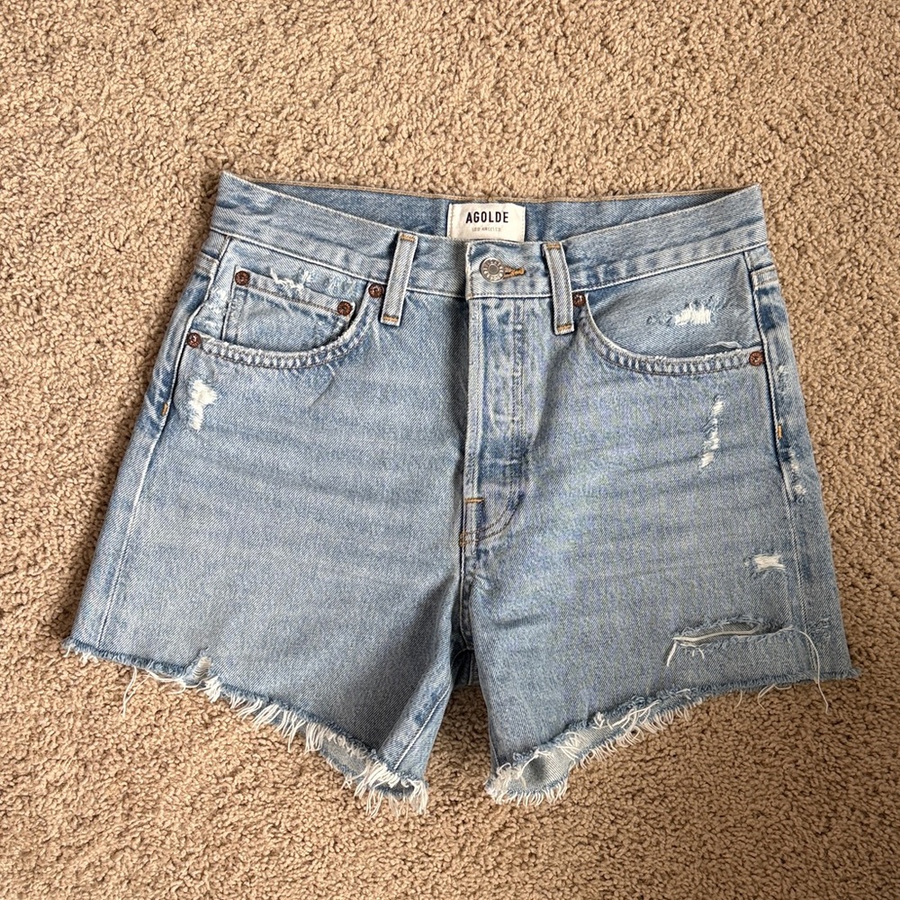 Agolde Parker Long Shorts in Swapmeet- size 25